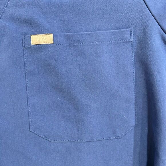 FIGS Technical Collection Scrub Top Blue Size L Mens Womens Unisex Pocket - Picture 4 of 6